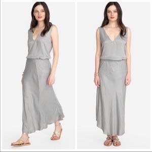 Johnny Was Silver L Calmé Asymmetric Silk Skirt